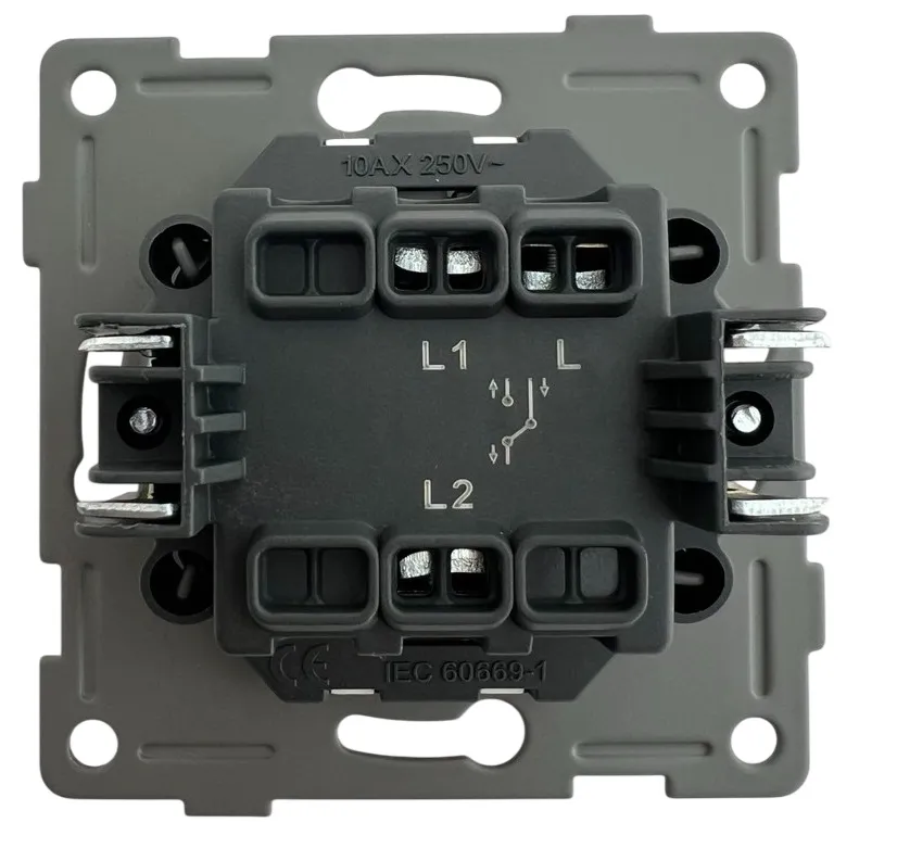 Выключатель проходной 1-кл. белый U1A-001-2 SoftTouch "Uno" AWSproducts