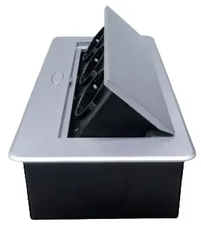 Выдвижная гор. розетка 3 Euro 16A, Серый RocketSocket