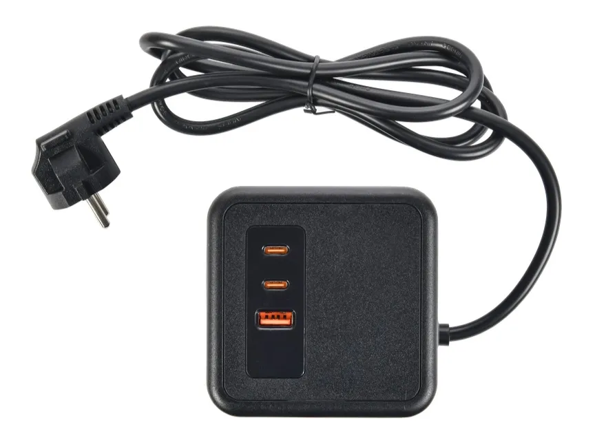 Удлинитель У08K 1,5м USB A+C 20Вт черный IEK