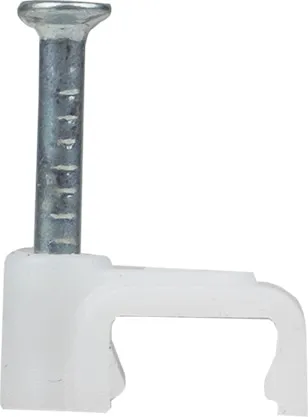 Скоба плоская с гвоздем 6мм (100 шт.) (ELUX)