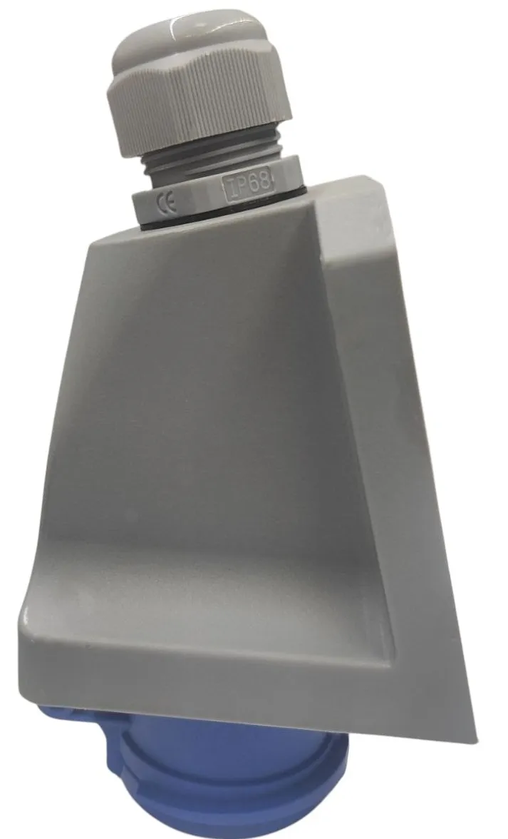 Розетка стационарная 16A 3п (2P+PE) SLN-113K IP44, 380В, AWSPRODUCTS