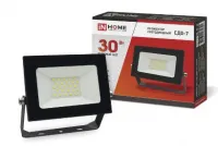 Прожектор LED СДО-7 6500К 30Вт 2700Лм IP65 черный IN HOME