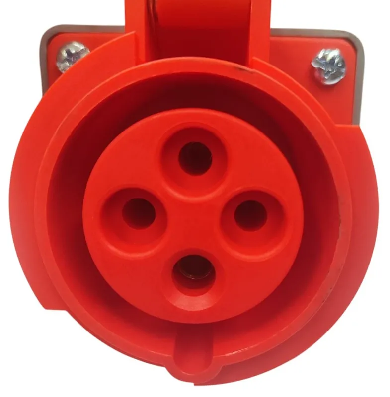 Розетка стационарная 16A 4п (3P+PE) SLN-114K IP44, 380В, AWSPRODUCTS