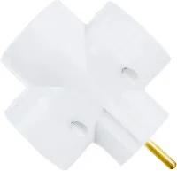 Разветвитель 3 гн. с/з (крест) Белый Bylectrica (10)