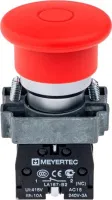 Кнопка MTB2-BTZ124 Гриб. тяни-толкай, 1нз, крас, Ф40мм, IP65 Meyertec