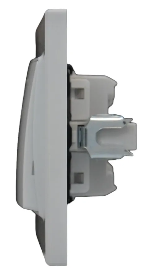 Выключатель 1-кл. с подсветкой белый SD-P1002W "Standard" AWSproducts