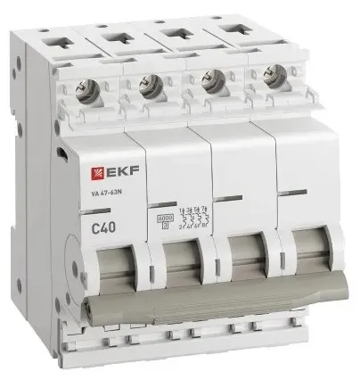 Автоматический выключатель ВА 47-63N C40/4 6кА Proxima EKF
