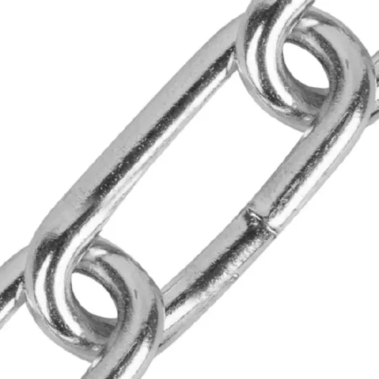 Цепь 4 мм длиннозвенная DIN763 цинк (боб. 38м) (кратно 5м) (ПСК)