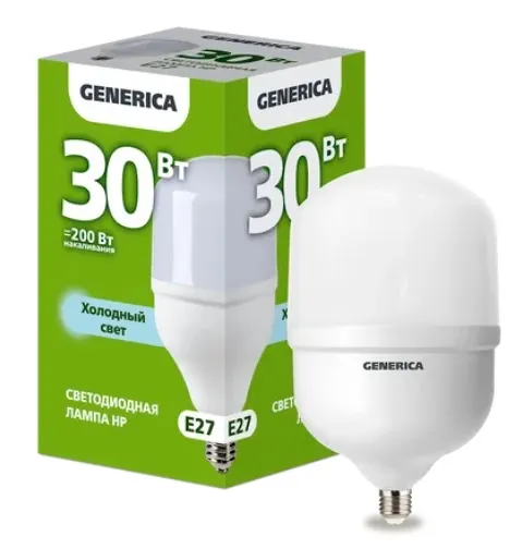 Лампа LED HP E27 6500К 30Вт 3000Lm GENERICA