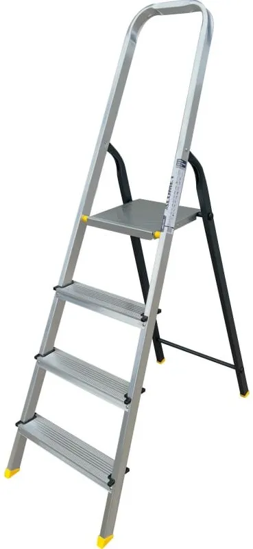 Стремянка алюминиевая со ст. ногой 4 ступени комбинированная (ALUMET)