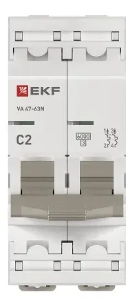Автоматический выключатель ВА 47-63N C2/2 6кА Proxima EKF