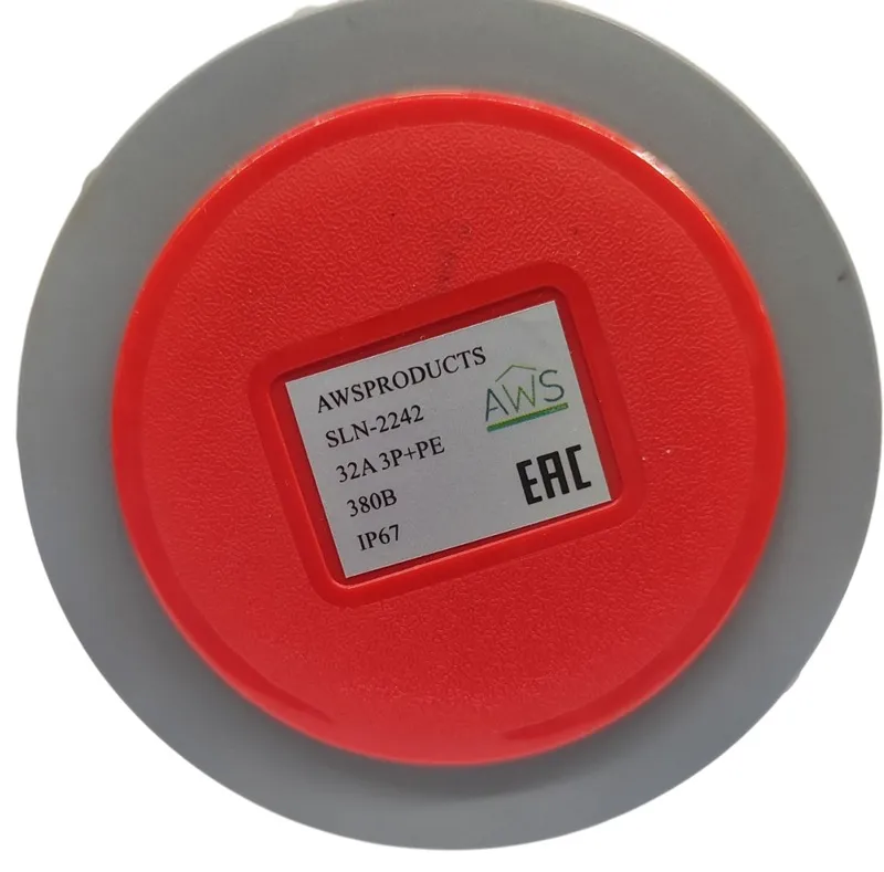 Розетка переносная 32A 4п (3P+PE) SLN-2242 IP67, 380В, AWSPRODUCTS