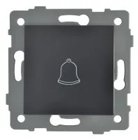 Выключатель звонка 1-кл. чёрный A-005B "Аура" AWSproducts