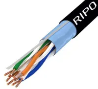 Кабель RIPO Premium FTP 4 cat 5e 24AWG Cu Fluk test  (КСВПВэ-5e 4*2*0,51) outdoor