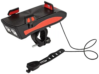 Велосипедный фонарь светодиодный ЭРА VA-802 аккумуляторный powerbank сигнал держатель для телефона 5