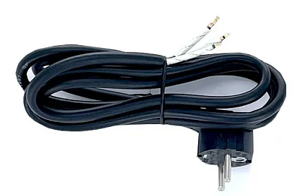 Кабель питания RIPO  1.8м, Schuko S22- (3*1.00 mm2)  16A, черный, угловая вилка, с заземлением