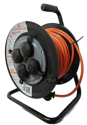 Удлинитель на катушке 4гн. 20м с/з ПВС с термовыключателем ТОР