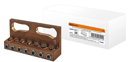 Шина универсальная распределительная ШнУР 2 на плоскую шину 7x16мм2 450 А TDM