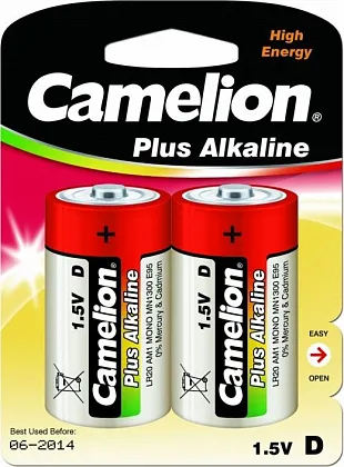 Батарейка LR20 PLUS ALKALINE CAMELION BL-2