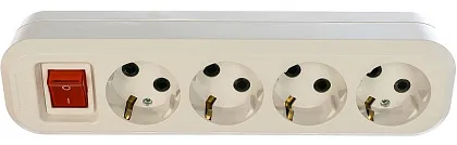 Колодка 4-я с/з с выключателем UNIVersal