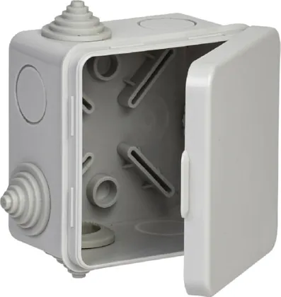 Коробка распред. о/п 80х80х50 IP54 СЕРАЯ 7 сальников КМ41238 IEK (45)