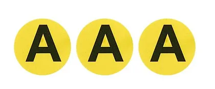 Знак безопасности символ "A" d=20мм желтый (уп./100 шт) HLT, уп