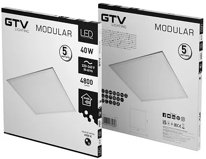 Панель LED в армстронг MODULAR ОПАЛ 40Вт 4000К 4800Лм IP54 GTV