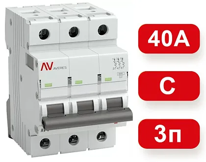 Автоматический выключатель AV-6 C40/3 6кА  AVERES EKF