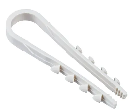 Дюбель-хомут 5-10мм для круглого кабеля нейлон белый (25шт/) IEK