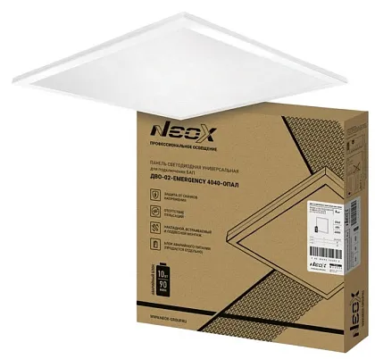 Панель LED универсал ДВО-02-EMERGENCY 4040 ОПАЛ 40Вт 4000К 3600Лм NEOX