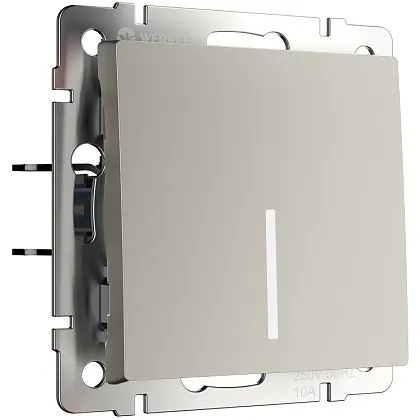 Выключатель 1-кл. с подсветкой Дымчатый WERKEL