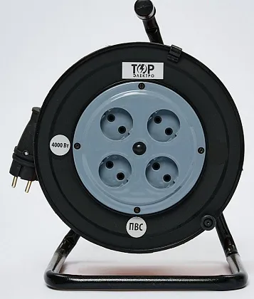 Удлинитель на катушке 4гн. 40м б/з ПВС ТОР