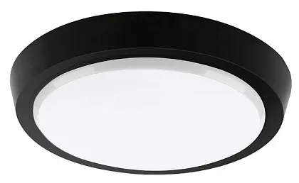 Светильник LED 15Вт 4000K IP40 1275лм круг черный WOLTA