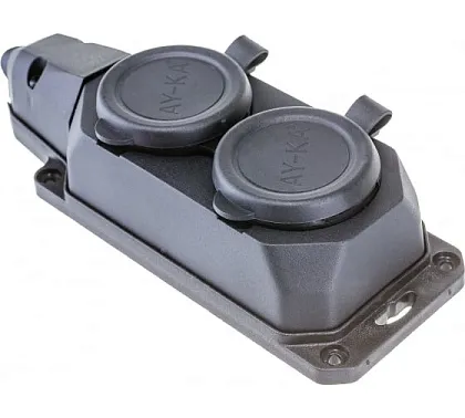 Колодка каучук 2-я с/з IP44 AY-KA