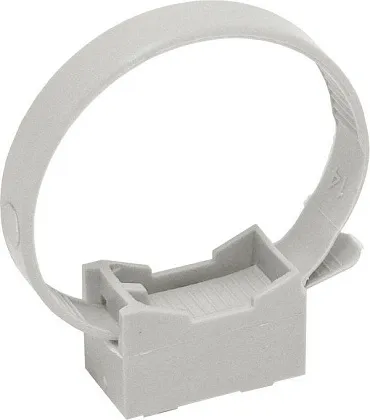 Хомутный держатель со стяжкой серый  CFF1 16-32 мм IEK (100)