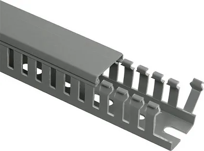 Кабель-канал перфорированный 60х60 СЕРЫЙ ширина перфорации 4 мм IEK 2м (8)