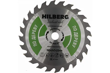 Диск пильный 190*20*2.2*24T серия Industrial Дерево Hilberg