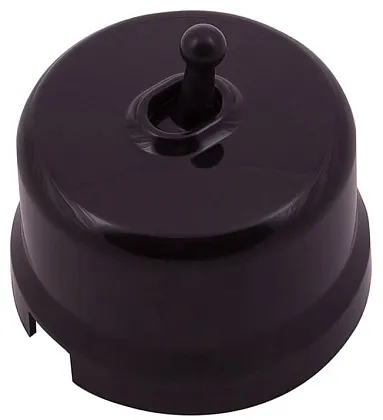 Выключатель 1-кл. Коричневый (пластик Тумблерный) Bironi