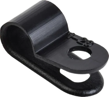 Скоба крепежная 5мм нейлоновая Черная (50шт) IEK, уп