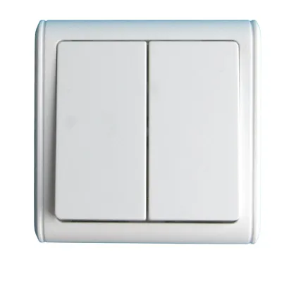 Выключатель ОУ проходной 2-кл. белый SD-S004W "Standard" AWSproducts