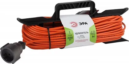 Удлинитель на рамке 1гн. 40м б/з ПВС 2x1мм2 UFx ЭРА