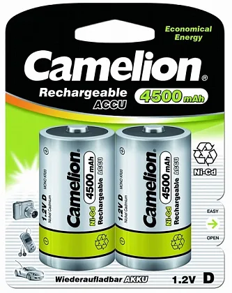 Аккумулятор R20 4500mAh Ni-Cd CAMELION BL-2