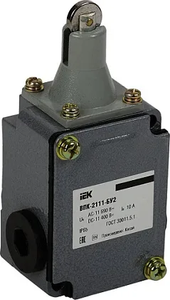 Выключатель концевой ВПК-2111-БУ2 толкатель с роликом IP65 IEK
