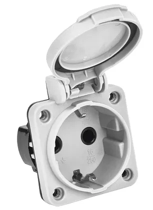 Розетка панельная 16А 3п (2Р+РЕ) IP54, 230В серый MAGNUM IEK