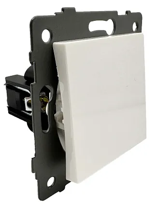 Выключатель перекрёстный 1-кл. белый A-007W "Аура" AWSproducts