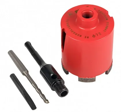 Коронка алмазная по бетону 72 мм SDS+ EKF