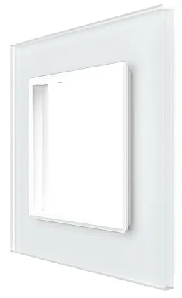 Рамка 1-я Белый матовый (стекло) Livolo