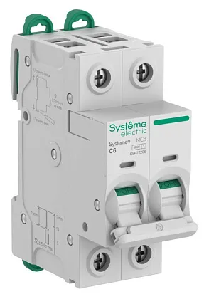 Автоматический выключатель Systeme9 C 6/2 6kA SE