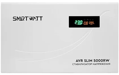 Стабилизатор напряжения AVR SLIM 5000RW (5000ВА 220 +/-8% Uвх 100-260В) релейный, настенный