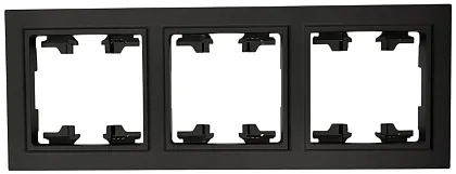 Рамка 3-я чёрная вертикальная U2B-031-2 SoftTouch "Uno" AWSproducts